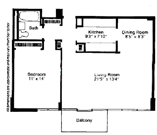 3430-3440 N Lake Shore Drive Floorplan - E, F, M, N Tier