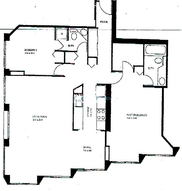 345 W Fullerton Floorplan - Style G (01, 02, 05, 06) Tiers