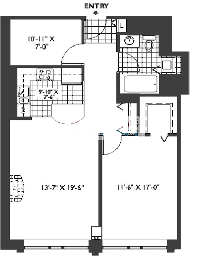 33 W Ontario Floorplan - Park E Tier*