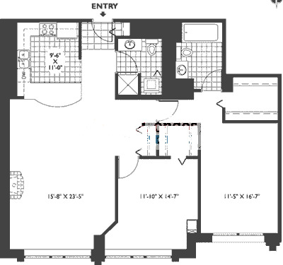 33 W Ontario Floorplan - Tower D Tier*