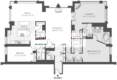 33 W Ontario Floorplan - Tower E, Skydeck E Tier*