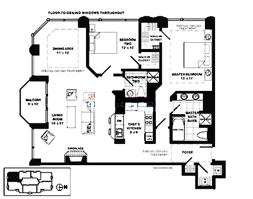 21 E Huron Floorplan - B2 Tier