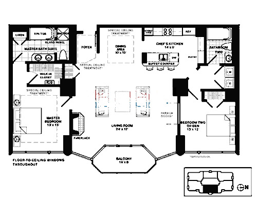21 E Huron Floorplan - B3 Tier