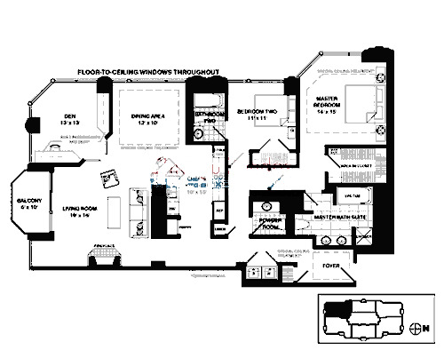21 E Huron Floorplan - B4 Tier