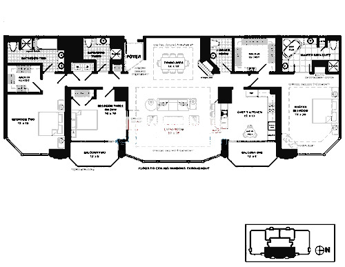 21 E Huron Floorplan - C3 Tier*