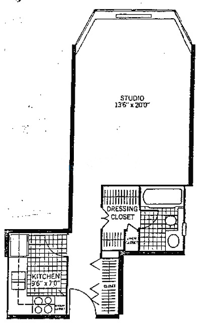 720 W Gordon Terrace Floorplan - Studio Tier