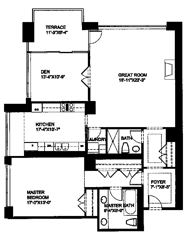 55 E Erie Floorplan - G Tier*