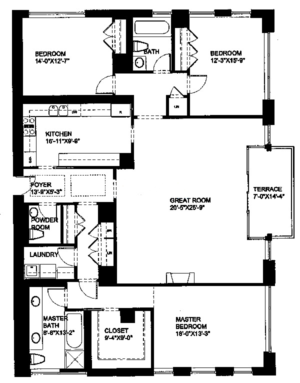 55 E Erie Floorplan - I Tier