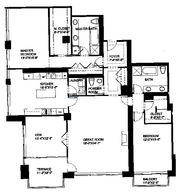 55 E Erie Floorplan - K Tier*