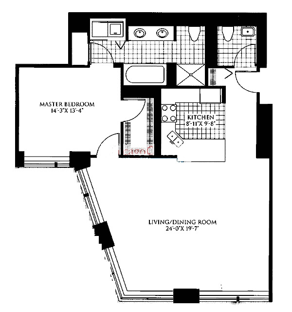 57 E Delaware Floorplan - A Tier