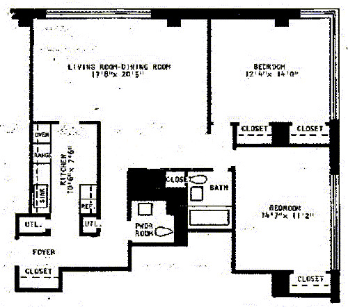 6301 N Sheridan Floorplan - B, L Tiers