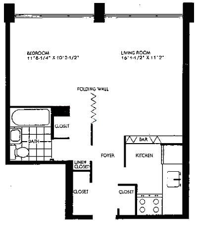 4250 N Marine Drive Floorplan - Typical Convertible