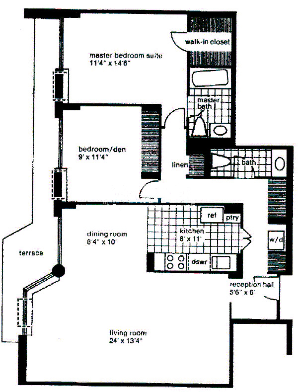 4170 N Marine Drive Floorplan - The Clyde F Tier