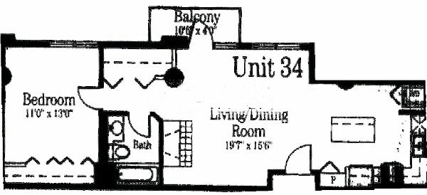 720 N Larrabee Floorplan - 34 Tier