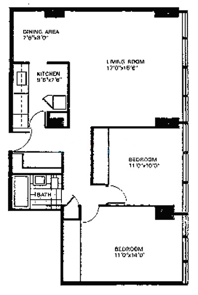 3950 N Lake Shore Floorplan - 14,15,16,17 Tiers