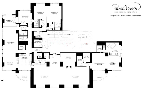 800 N Michigan Floorplan - A Tier*