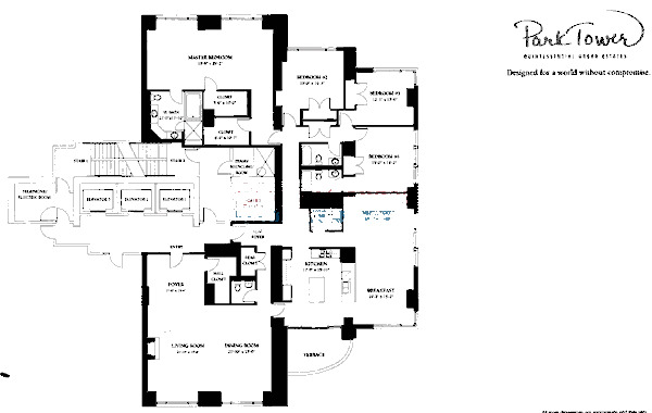 800 N Michigan Floorplan - C Tier*