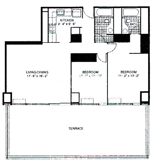 400 E Ohio Floorplan - 18 Tier*