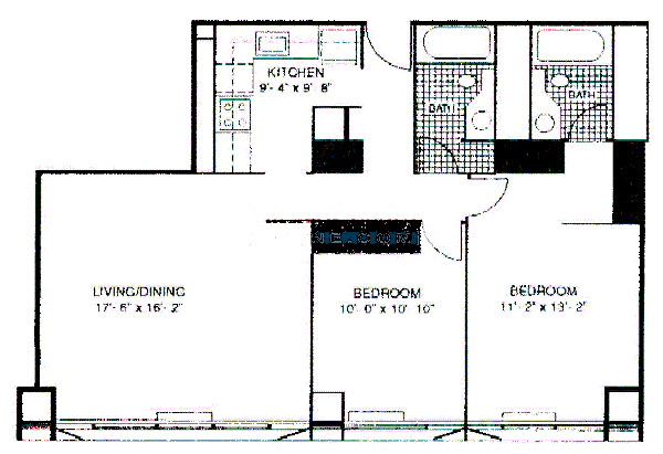 400 E Ohio Floorplan - 18 Tier