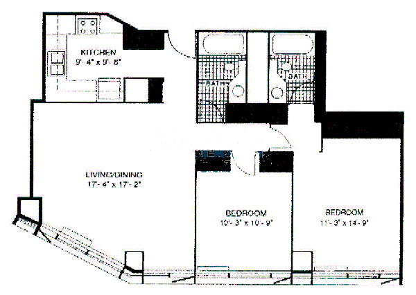 400 E Ohio Floorplan - 16 Tier
