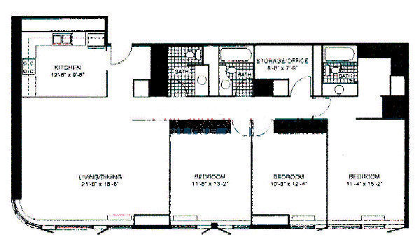 400 E Ohio Floorplan - 10 Tier*