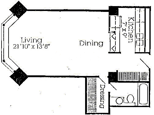 535 N Michigan Floorplan - 02, 07, 10 Tiers