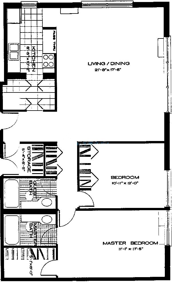 1115 S Plymouth Ct Floorplan - 312, 401, 601 Tiers*