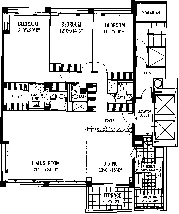 1300 N Lake Shore Drive Floorplan - BC Tier