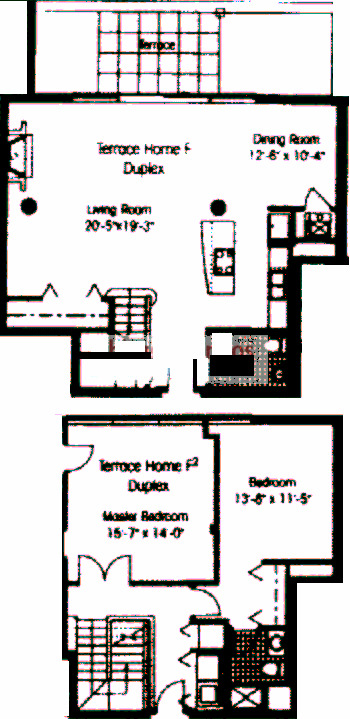 130 S Canal Floorplan - Terrace Home Duplex F Tier*