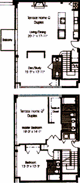 130 S Canal Floorplan - Terrace Home Duplex Q Tier*