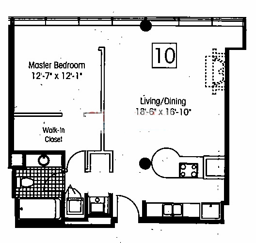 130 S Canal Floorplan - 10 & 11 Tiers