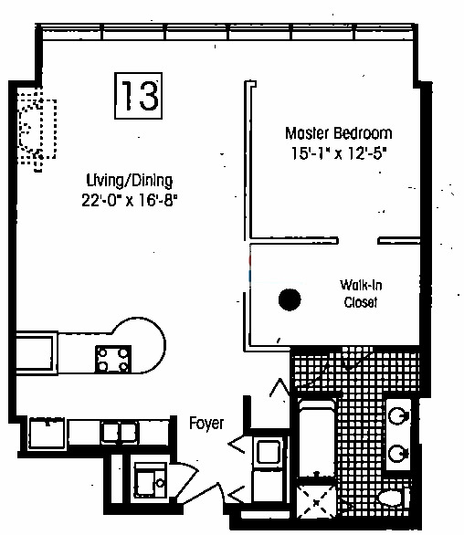130 S Canal Floorplan - 13 Tier