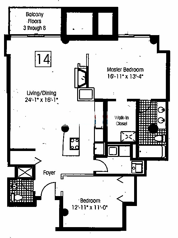 130 S Canal Floorplan - 14 Tier*