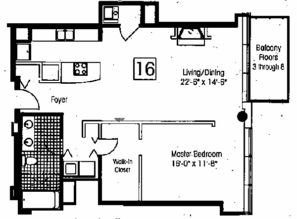130 S Canal Floorplan - 16 Tier*