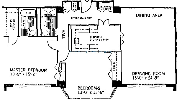 1515 N Astor St Floorplan - B Tier