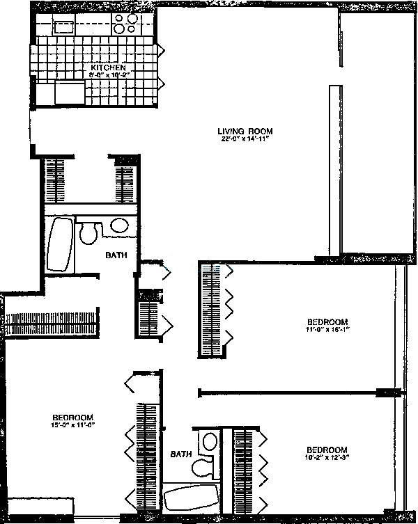 1555 N Sandburg Ter Floorplan - 01 - 02 Tiers*