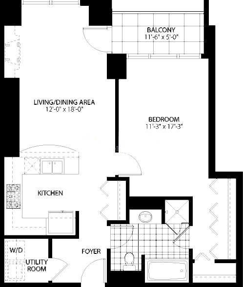160 E Illinois St Floorplan - C Tier*