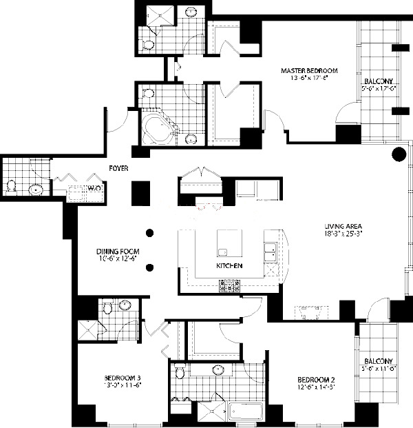 160 E Illinois St Floorplan - E Tier*