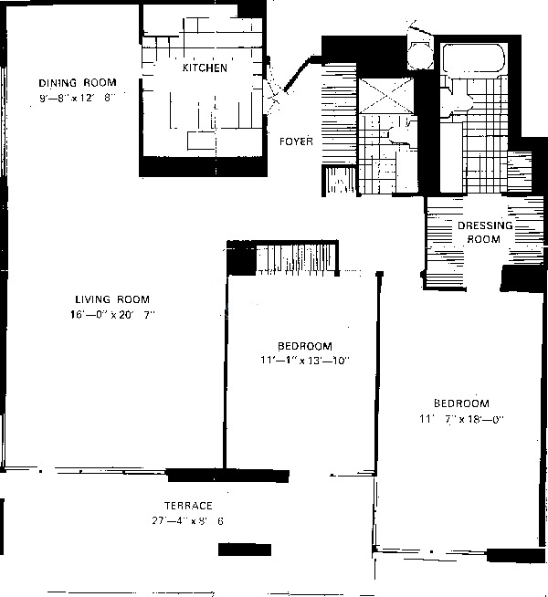 201 E Chestnut Floorplan - A & B Tiers