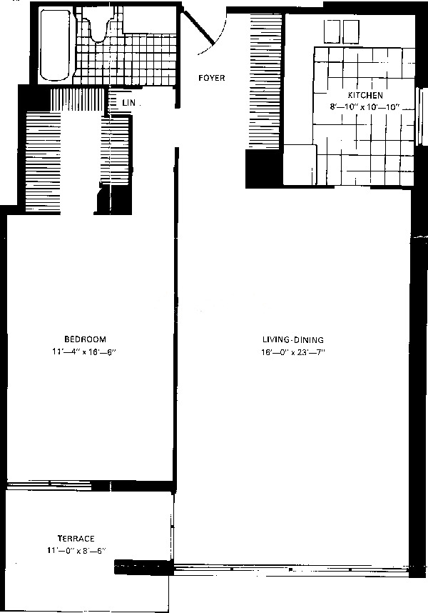 201 E Chestnut Floorplan - E & F Tiers*