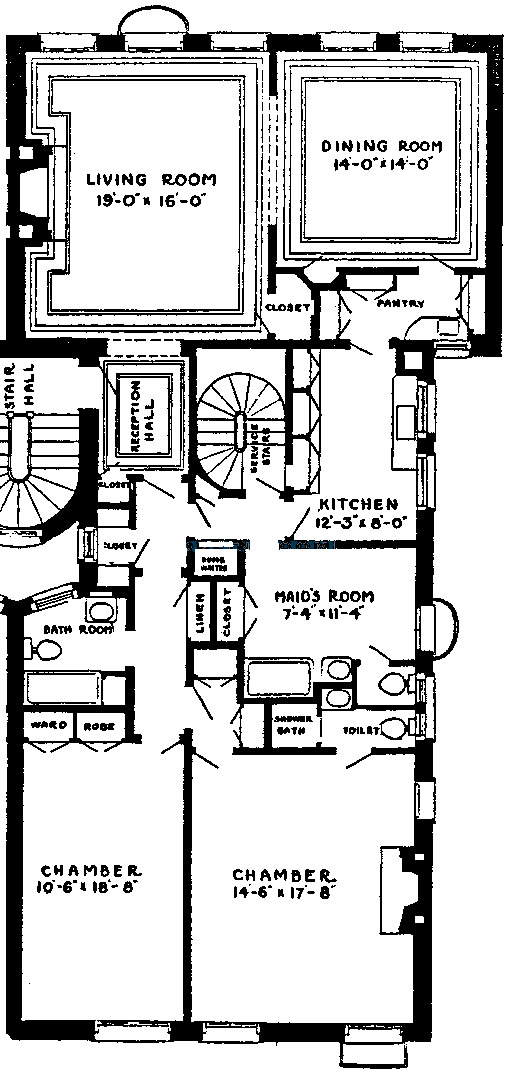 30 E Elm St Floorplan - East Tier