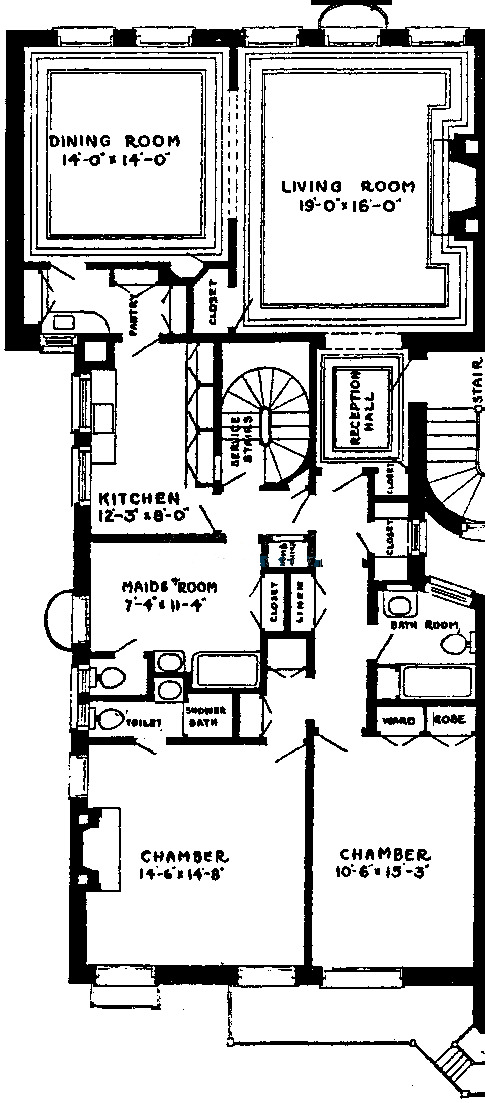 30 E Elm St Floorplan - West Tier