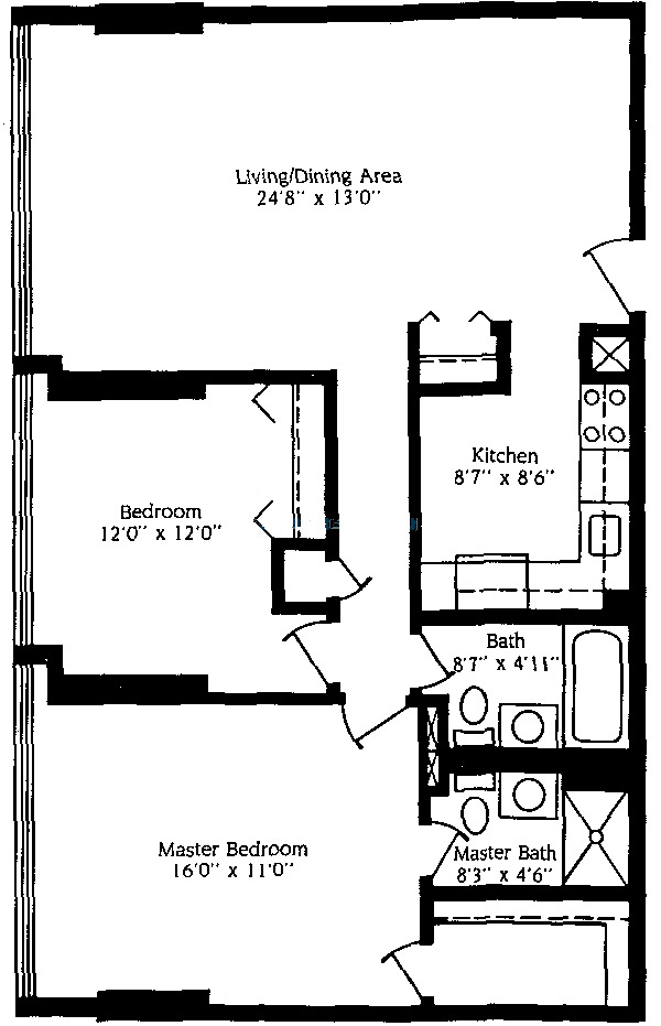 2144 N Lincoln Park West Floorplan - B Tier