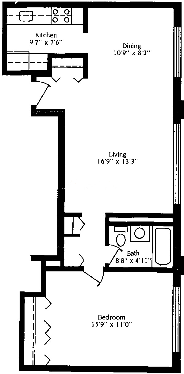 2144 N Lincoln Park West Floorplan - D Tier