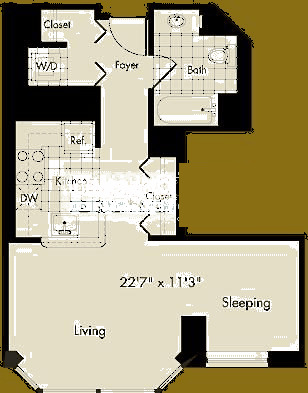222 N Columbus Dr Floorplan - A1 Tier