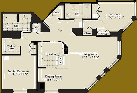 222 N Columbus Dr Floorplan - C2 Tier*