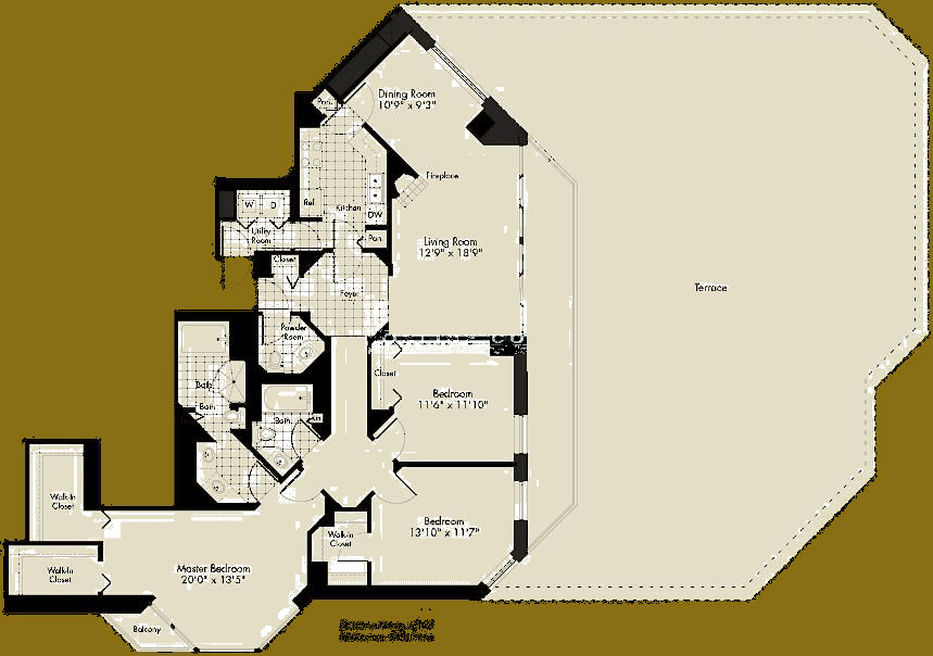 222 N Columbus Dr Floorplan - E Tier*