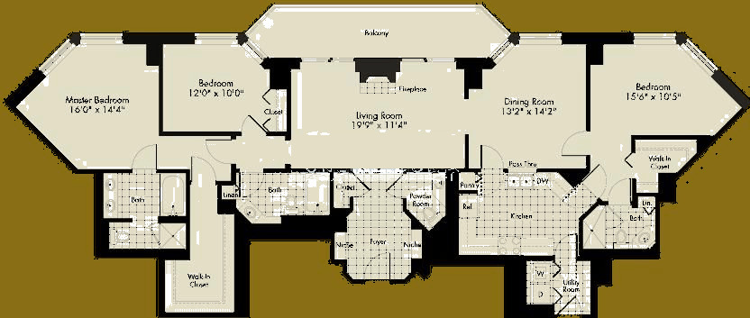 222 N Columbus Dr Floorplan - F Tier