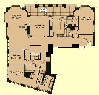 25 E Superior Floorplan - Penthouse 01 Tier*