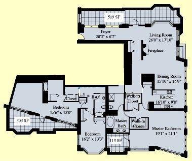 25 E Superior Floorplan - Penthouse 01 Tier*